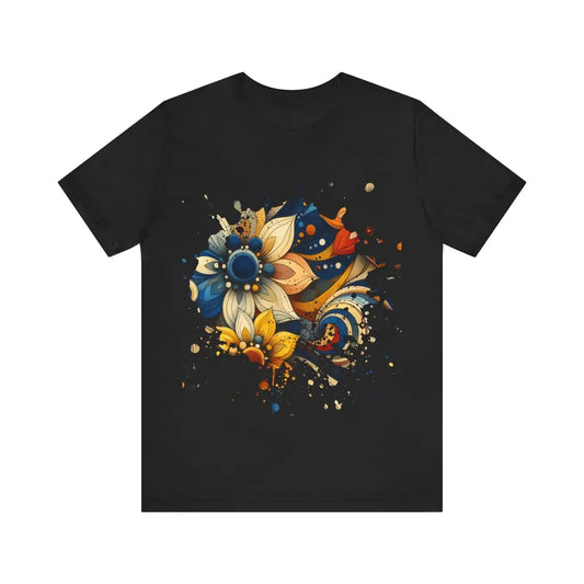 Petal Swirl Delight Jersey Short Sleeve Tee Black / L T