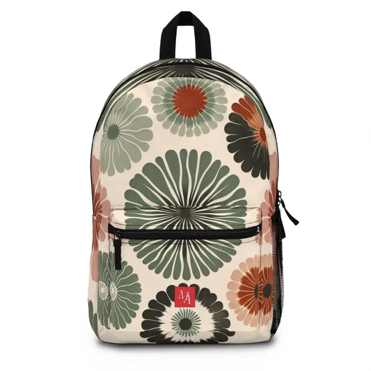 Petal Whirls in Earthy Hues - Backpack - One size - Bags