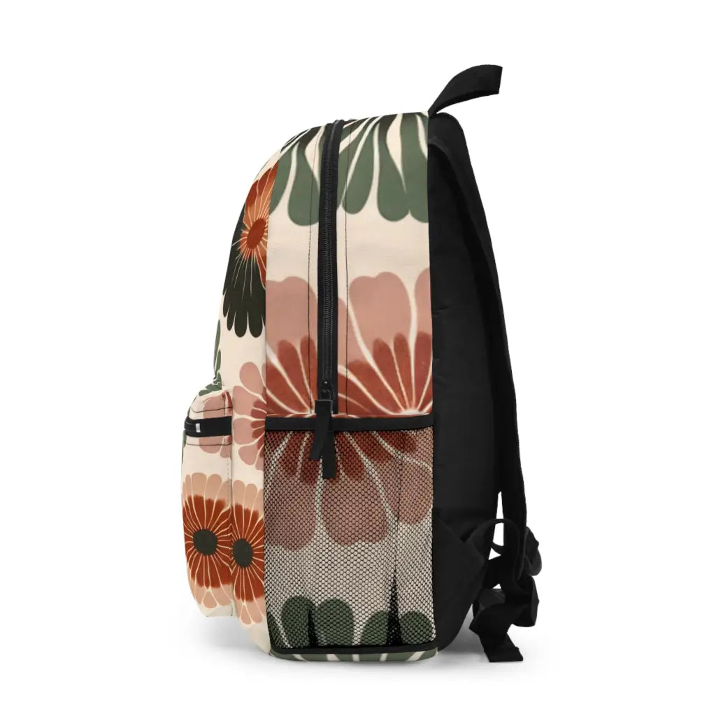 Petal Whirls in Earthy Hues - Backpack - One size - Bags