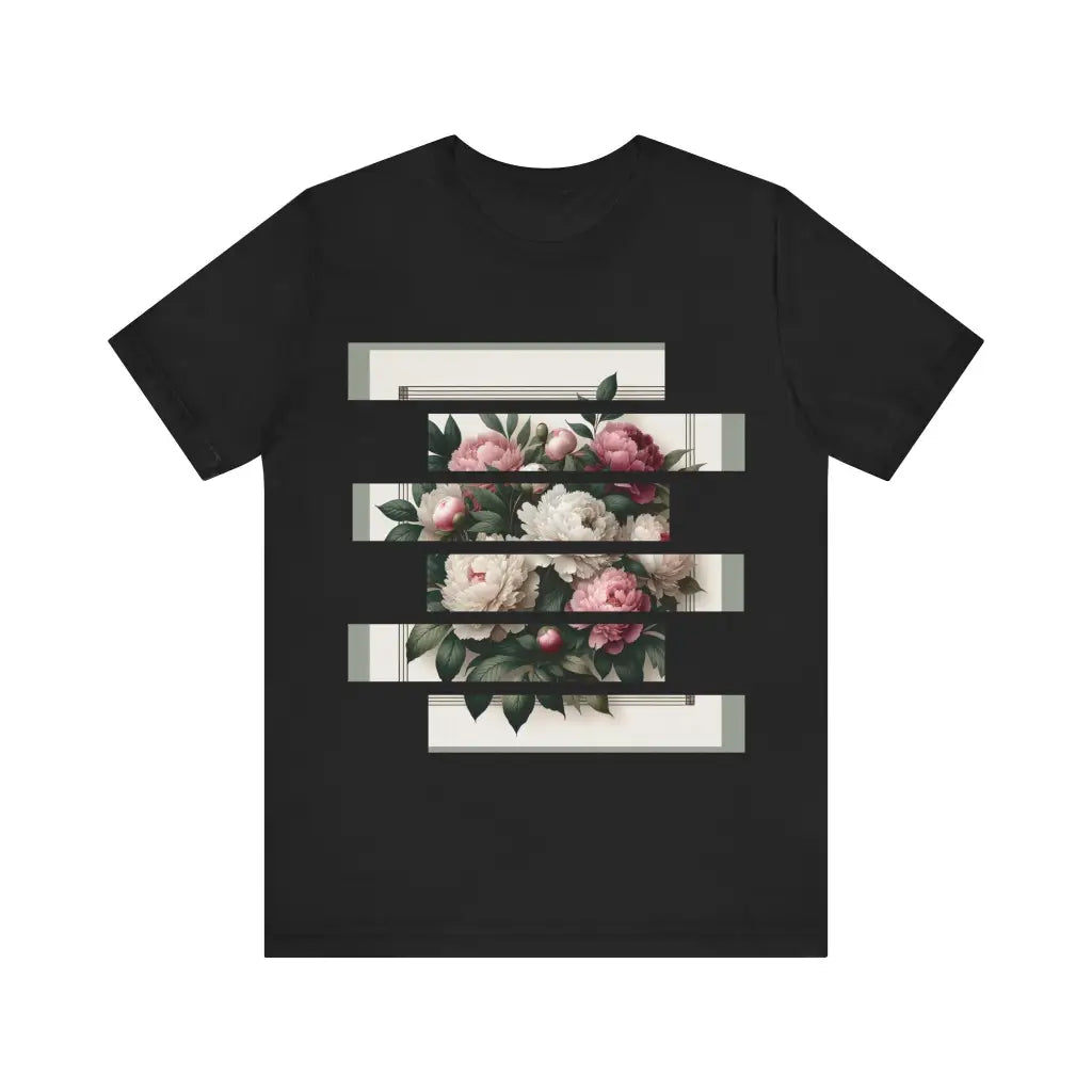 Petals in Harmony Jersey Short Sleeve Tee Black / S T Shirt