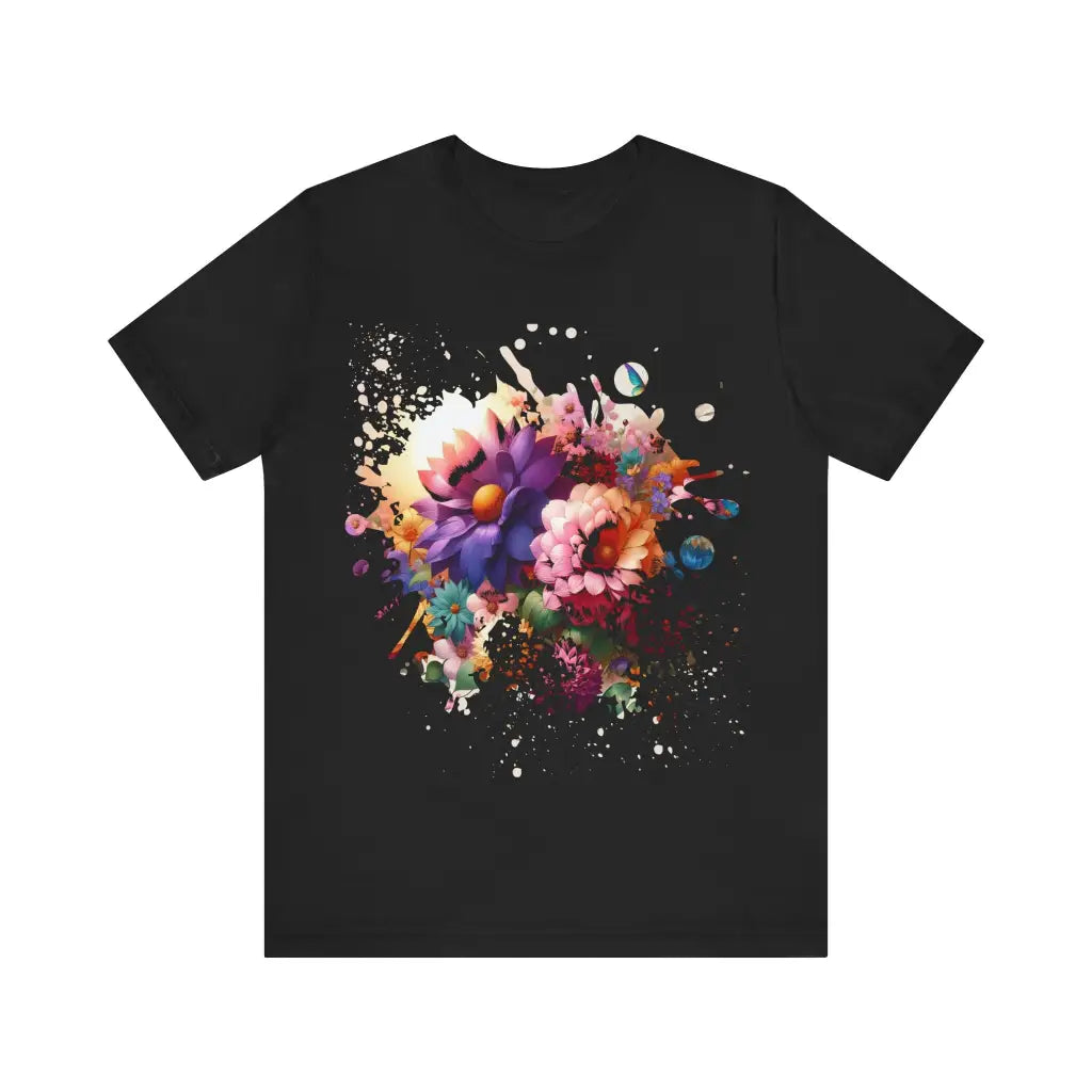 Petals of Splendor - Jersey Short Sleeve Tee - Black / S