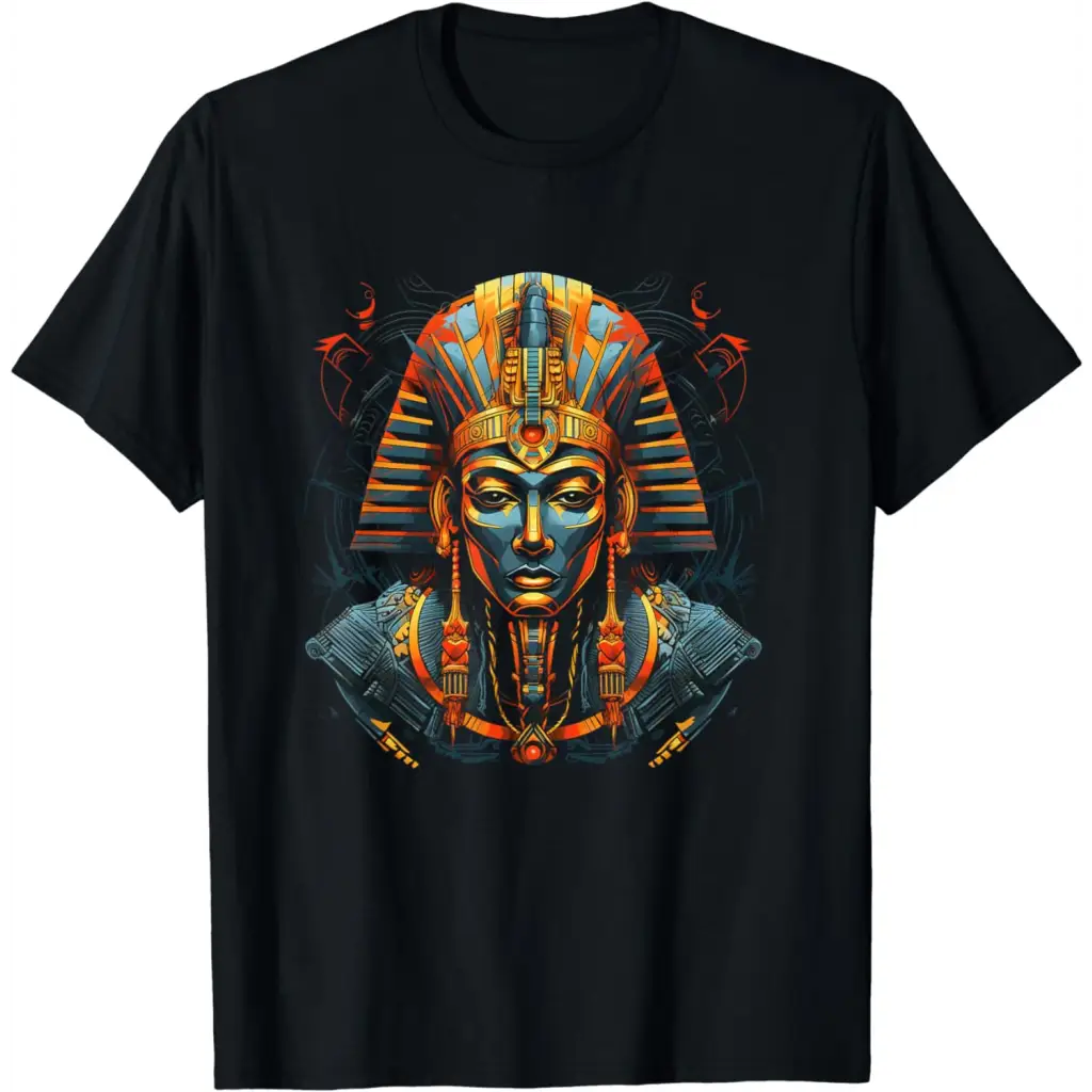 Pharaoh’s Gaze: The Eternal Ruler T-Shirt - Black / Men