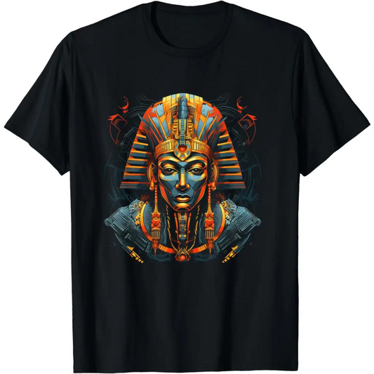 Pharaoh’s Gaze: The Eternal Ruler T-Shirt - Men / Black