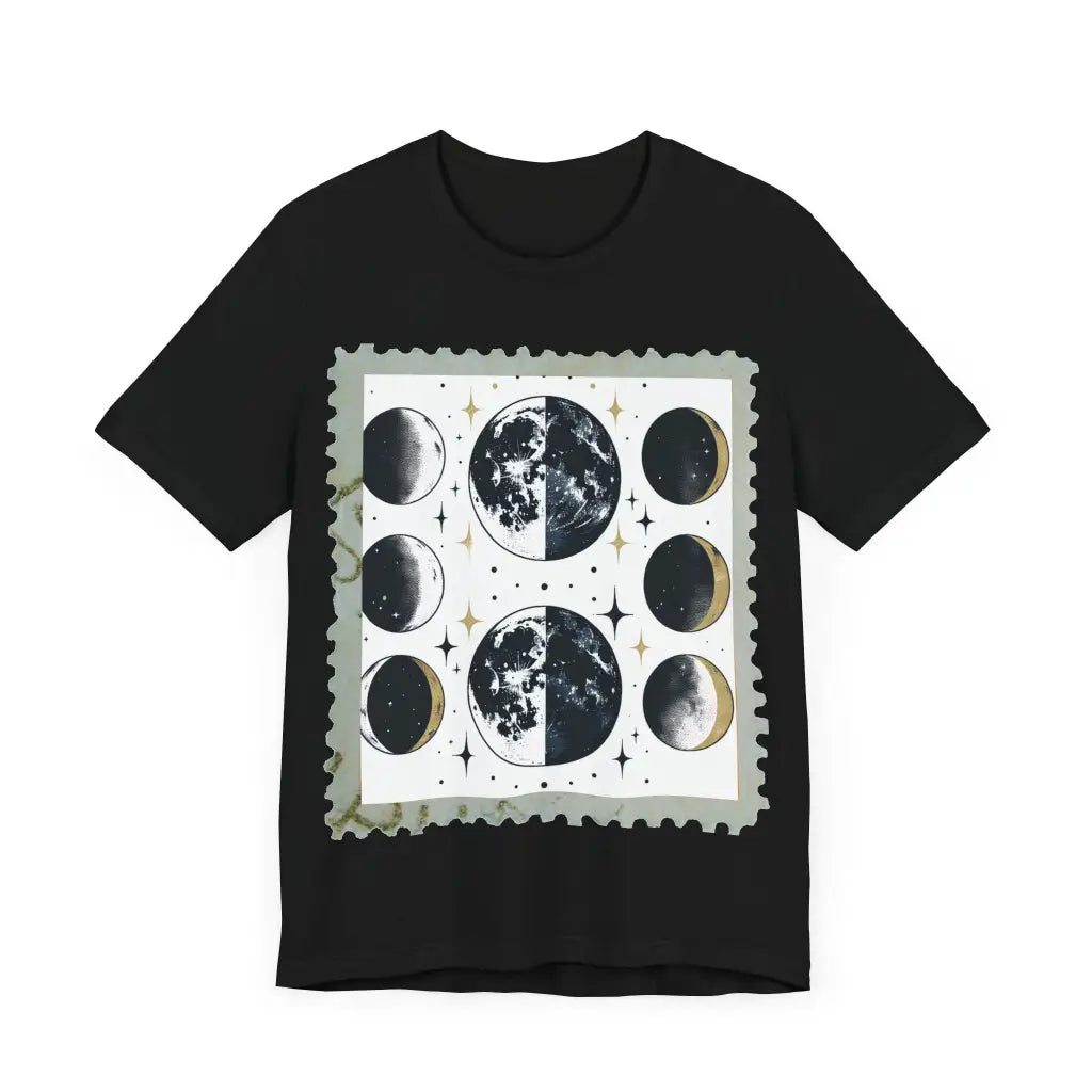 Phases of the Moon Jersey Short Sleeve Tee T Shirt