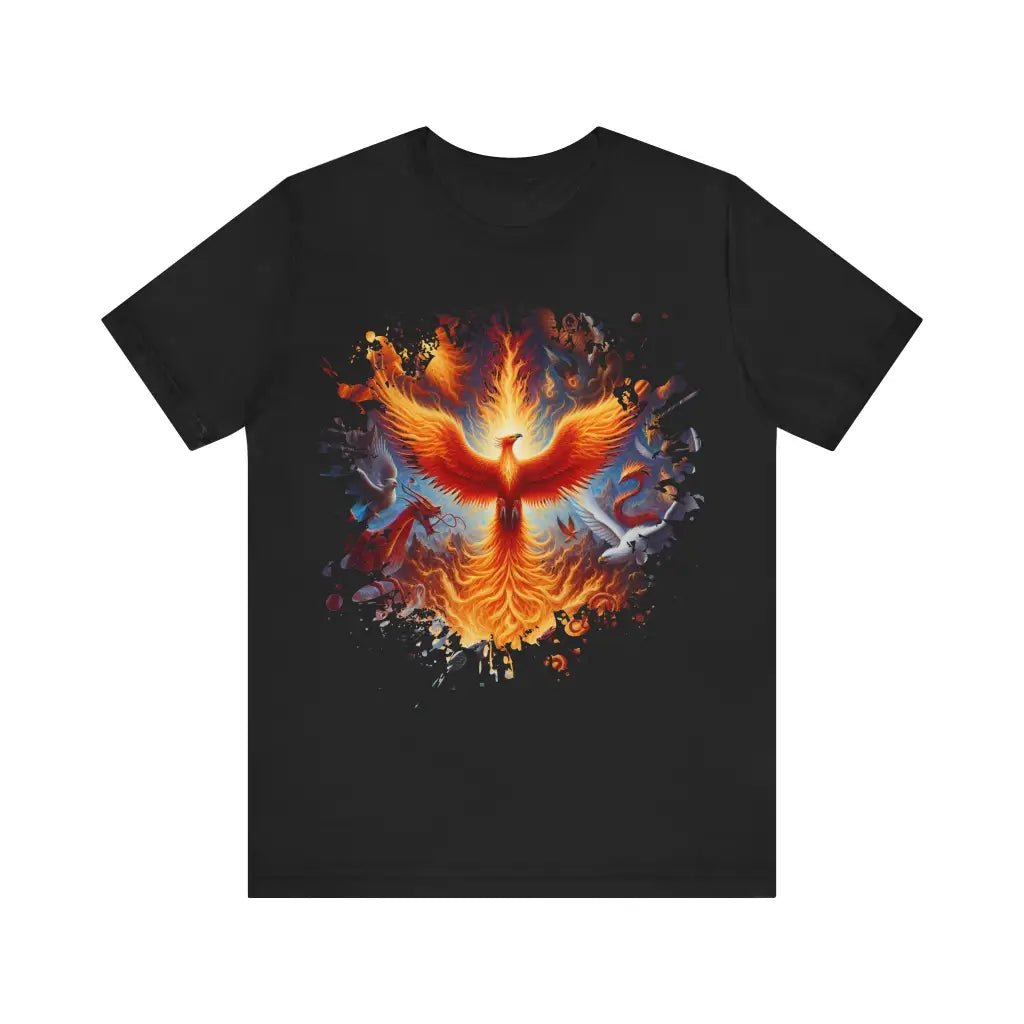 Phoenix and Dragons Dance of Fire Water - Jersey Short