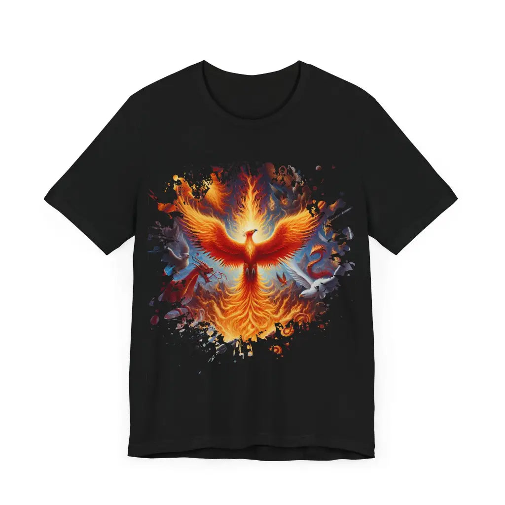 Phoenix and Dragons Dance of Fire Water - Jersey Short