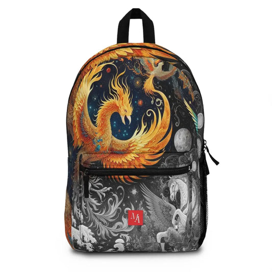 Phoenix Rising in a Celestial Tapestry Backpack One size