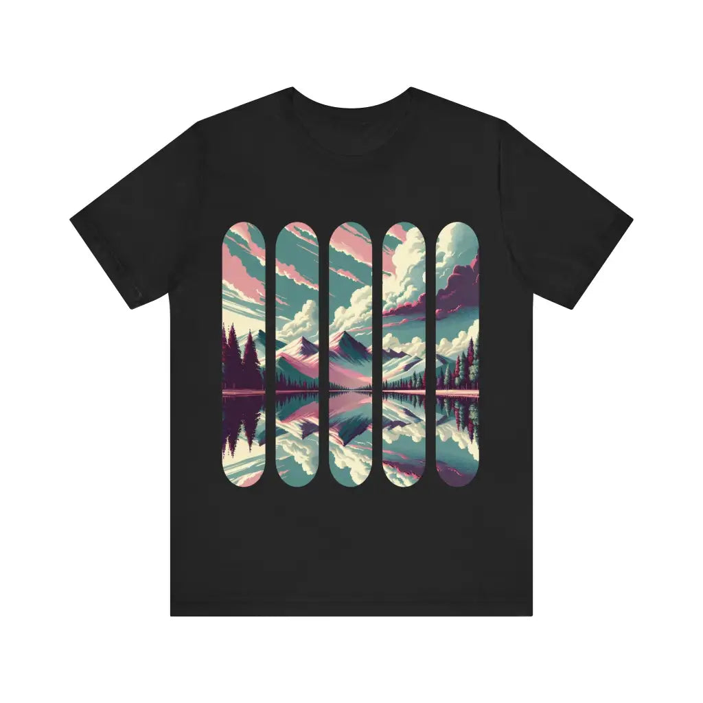 Pixelated Alpine Reflections - Jersey Short Sleeve Tee