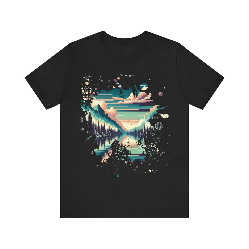 Pixelated Alpine Resonance - Jersey Short Sleeve Tee