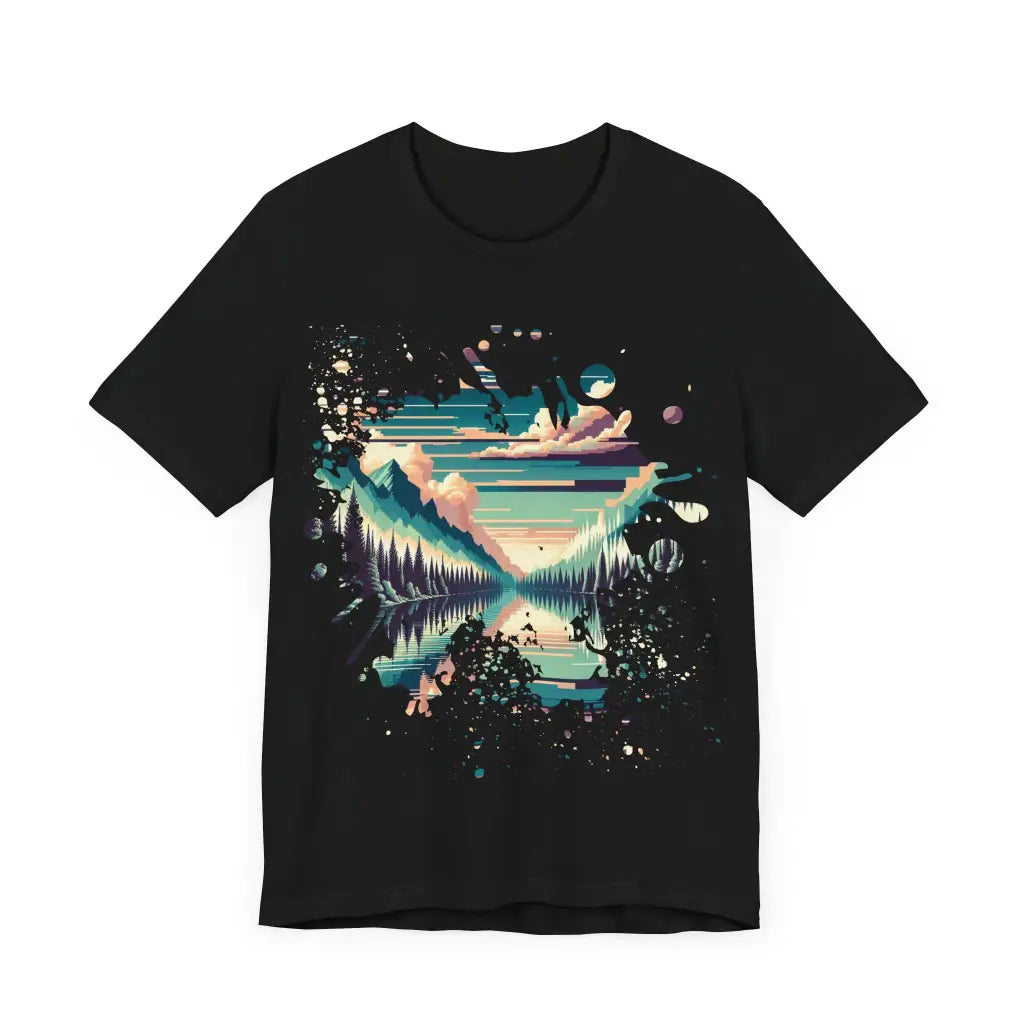 Pixelated Alpine Resonance - Jersey Short Sleeve Tee