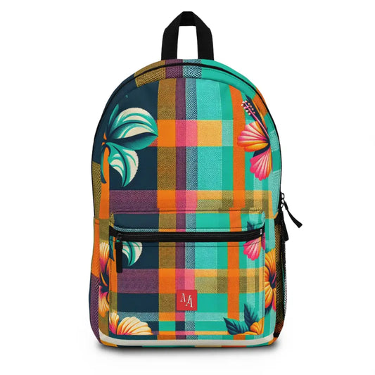 Plaid and Petals Design Fusion Backpack One size Bags