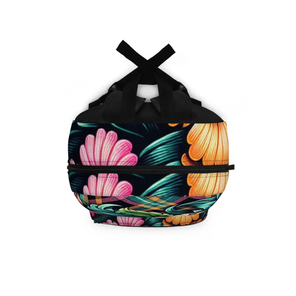 Plaid and Petals Fusion - Backpack - One size - Bags