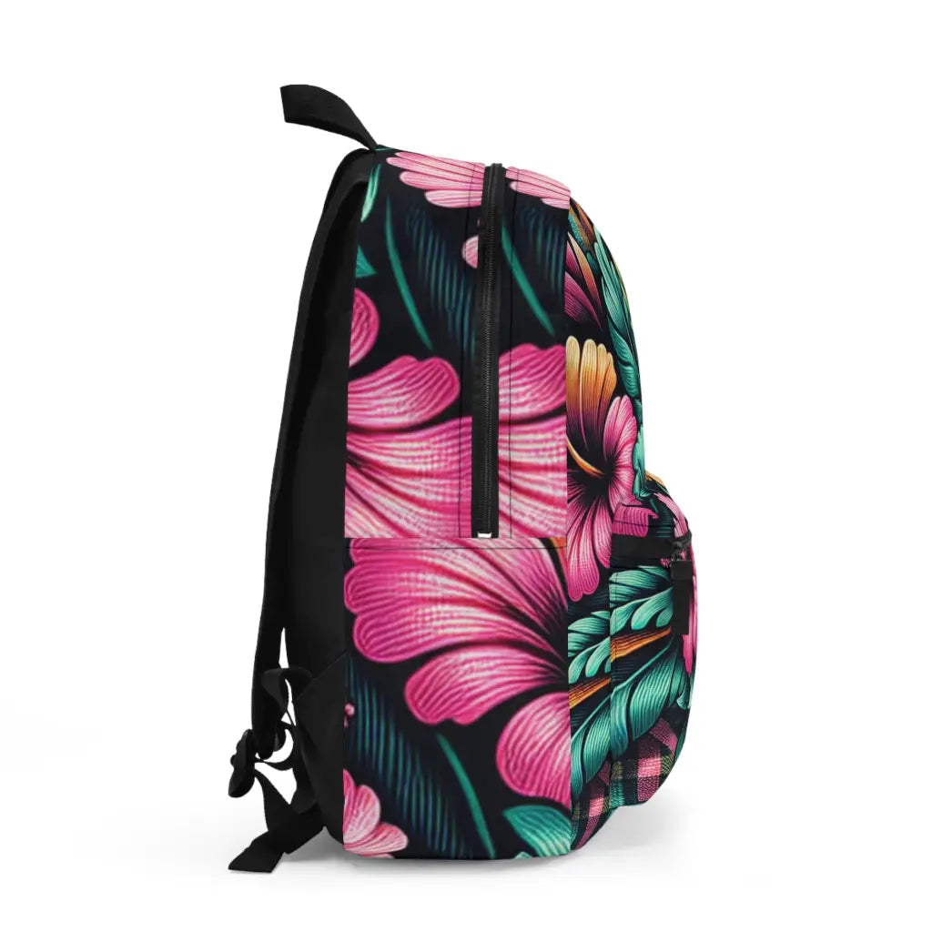 Plaid and Petals Fusion - Backpack - One size - Bags