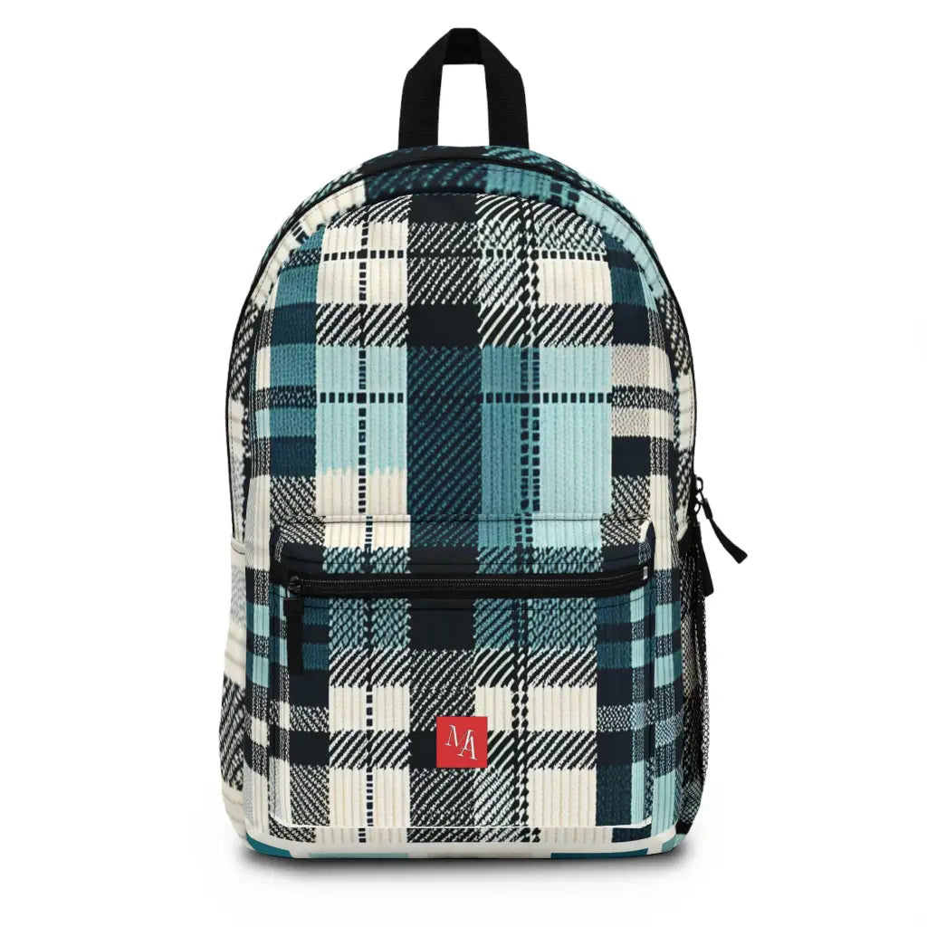 Plaid Patterns and Shades of Blue - Backpack - One size