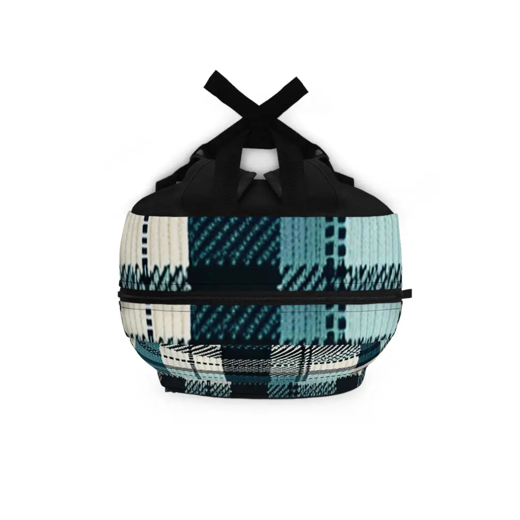 Plaid Patterns and Shades of Blue - Backpack - One size