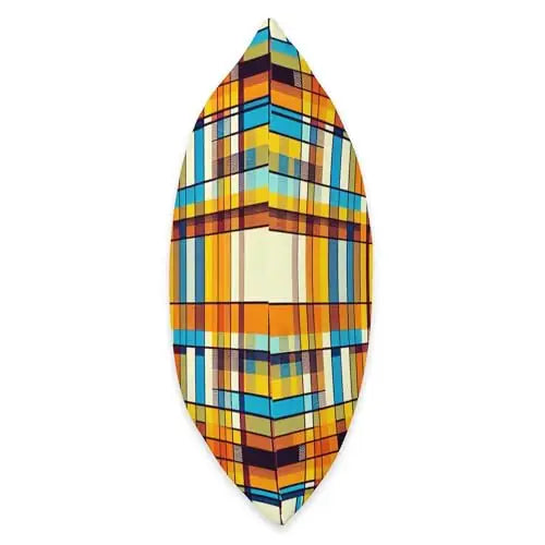 Plaid Sunlit Grid: Retro Geometric Harmony Throw Pillow Home