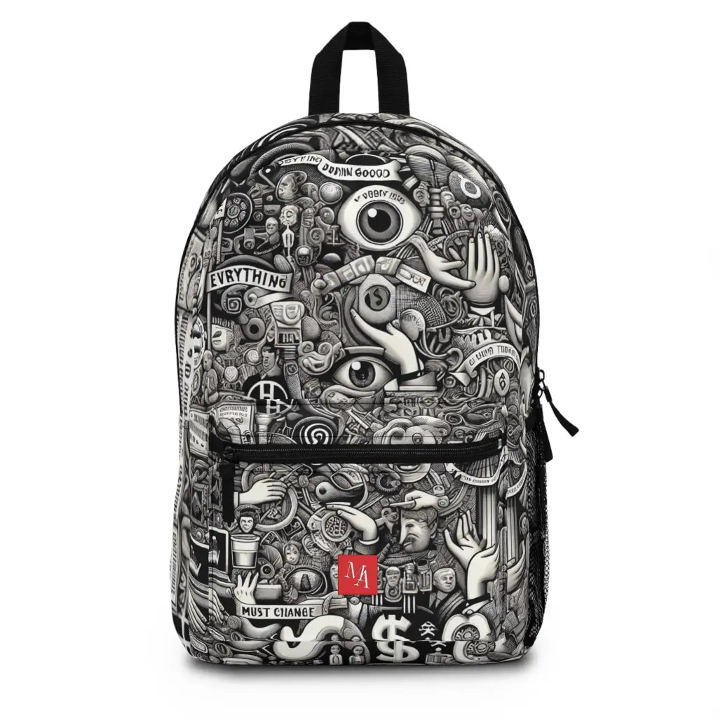 Playful Chaos of Symbols Backpack One size Bags