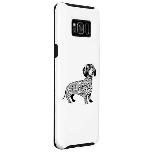 Playful Tribal Pattern: Stylish Dachshund in Black