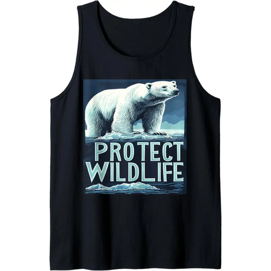 Polar Bears: Guardians of the Ice Tank Top - Black / Men