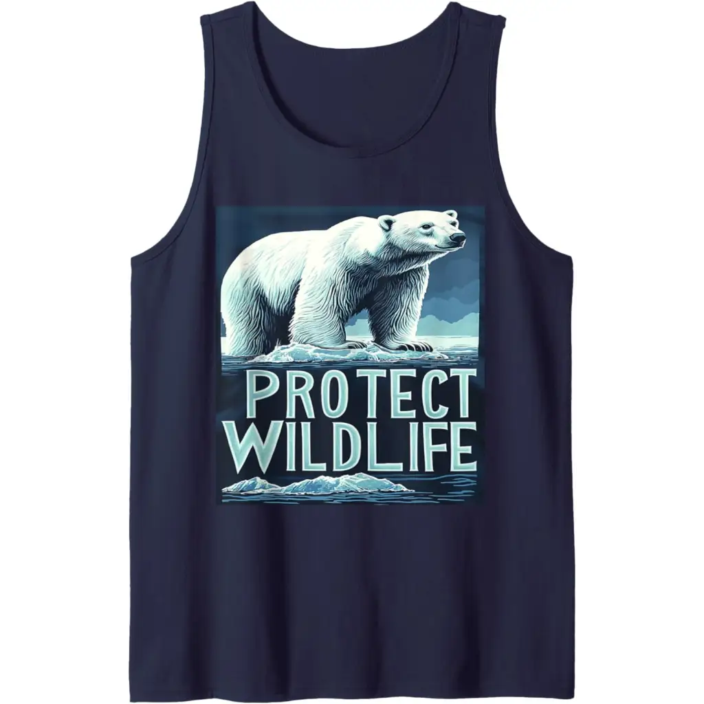 Polar Bears: Guardians of the Ice Tank Top - Navy Blue