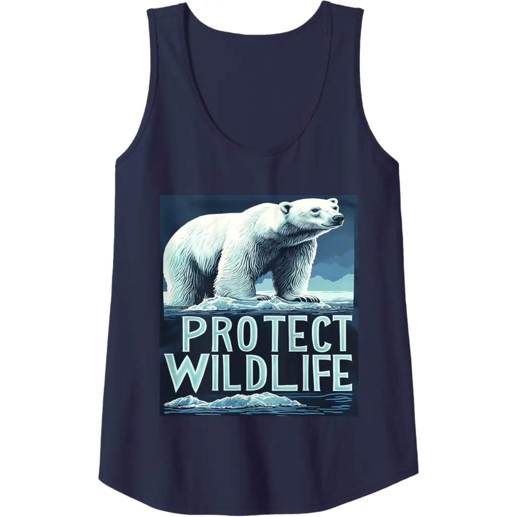 Polar Bears: Guardians of the Ice Tank Top - Navy Blue