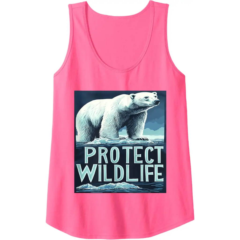 Polar Bears: Guardians of the Ice Tank Top - Neon Pink