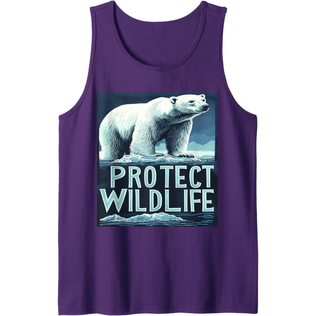 Polar Bears: Guardians of the Ice Tank Top - Purple / Men