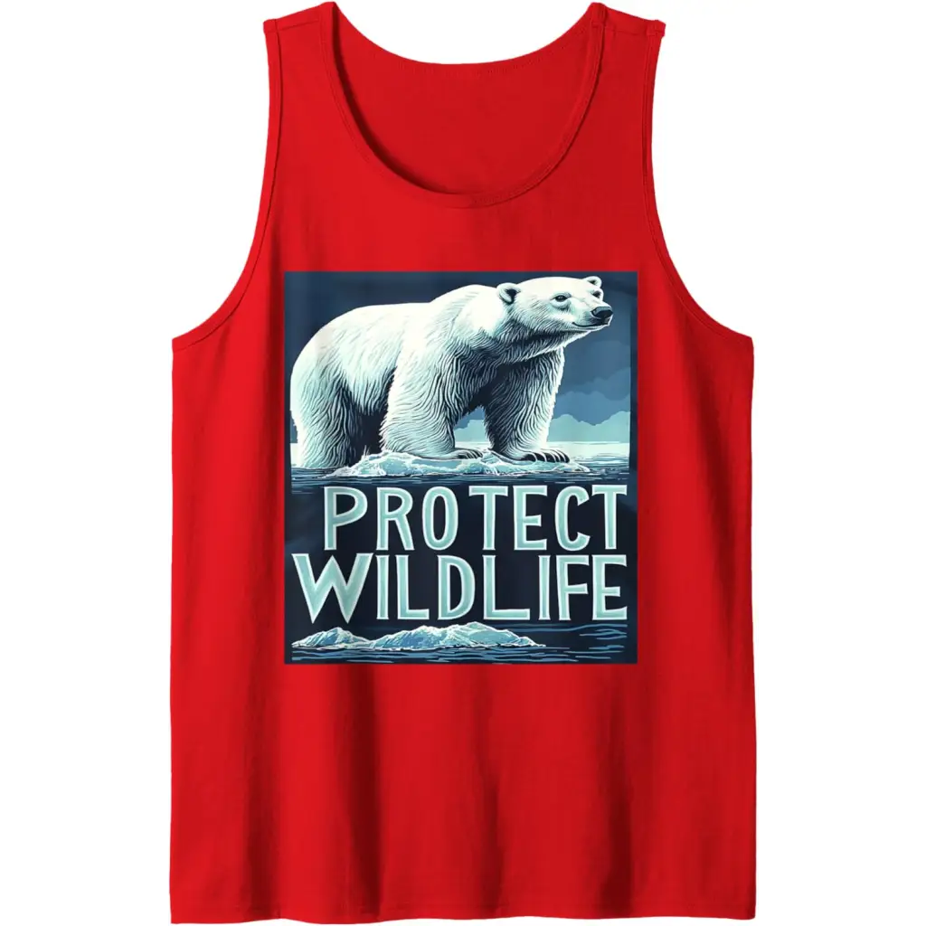 Polar Bears: Guardians of the Ice Tank Top - Red / Men