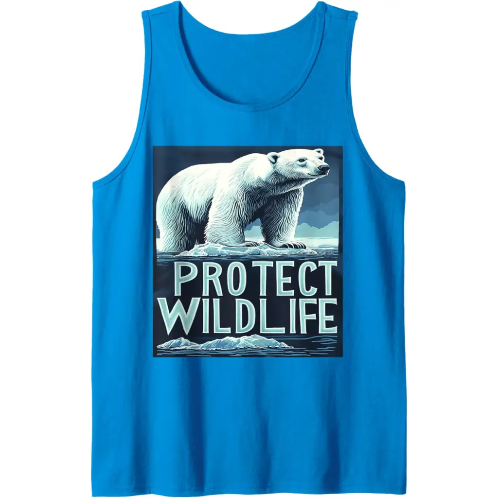 Polar Bears: Guardians of the Ice Tank Top - Sapphire Blue