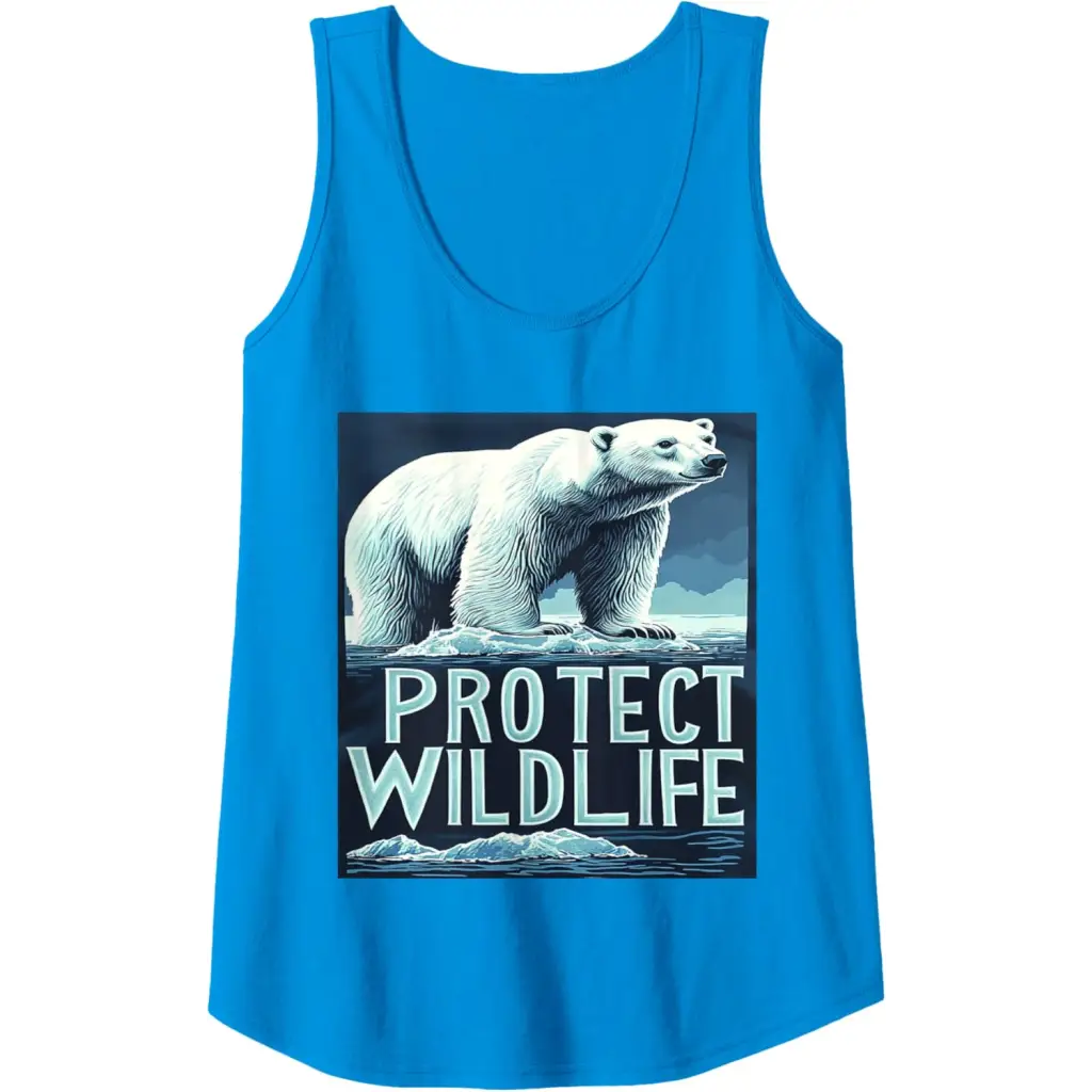 Polar Bears: Guardians of the Ice Tank Top - Sapphire Blue