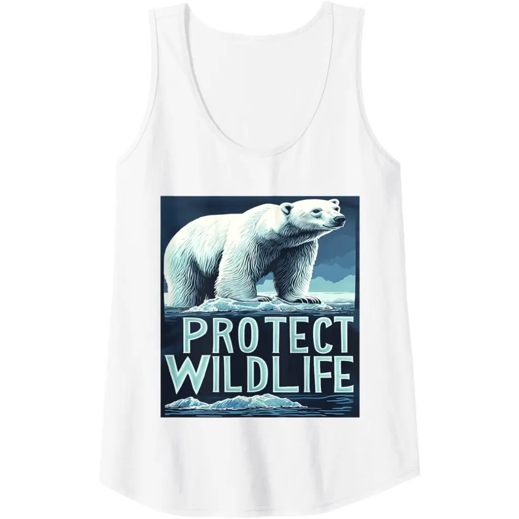 Polar Bears: Guardians of the Ice Tank Top - White / Women