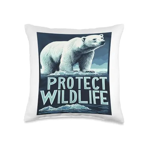Polar Bears: Guardians of the Ice Throw Pillow Home