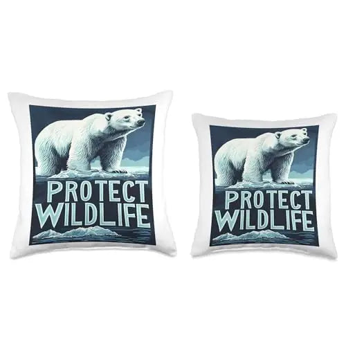 Polar Bears: Guardians of the Ice Throw Pillow Home