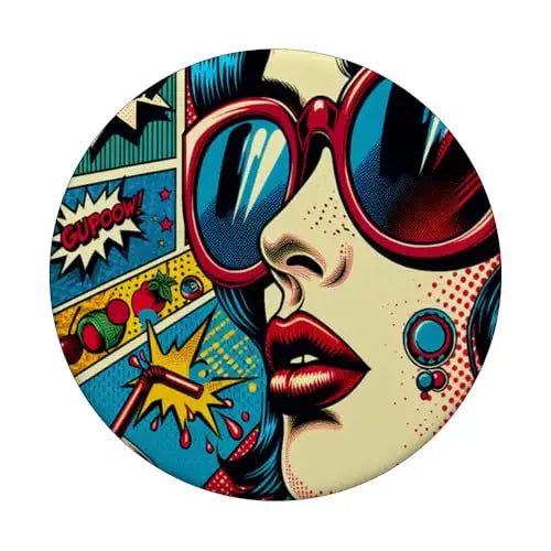Pop Art Explosion: Sip of Retro Cool PopSockets Swappable