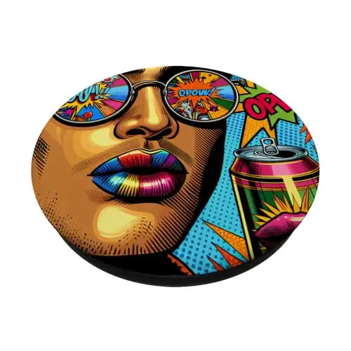 Pop Art Explosion: Sip of Retro Cool PopSockets Swappable
