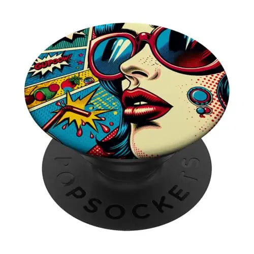 Pop Art Explosion: Sip of Retro Cool PopSockets Swappable