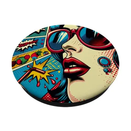 Pop Art Explosion: Sip of Retro Cool PopSockets Swappable