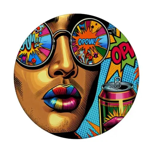 Pop Art Explosion: Sip of Retro Cool PopSockets Swappable