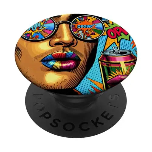 Pop Art Explosion: Sip of Retro Cool PopSockets Swappable