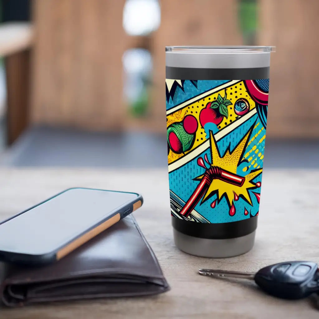 Pop Art Explosion: Sip of Retro Cool Stainless Steel