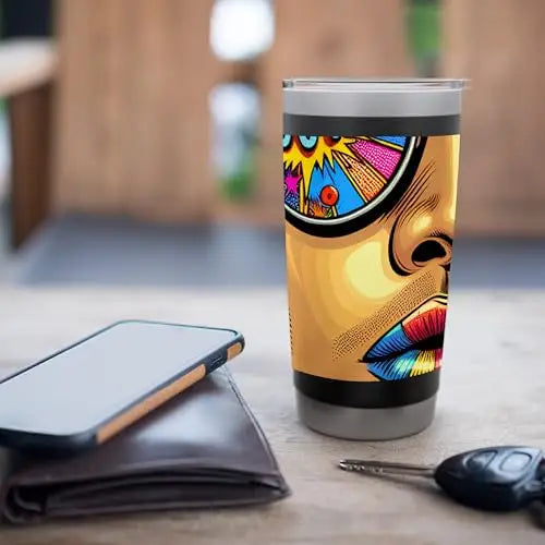 Pop Art Explosion: Sip of Retro Cool Stainless Steel