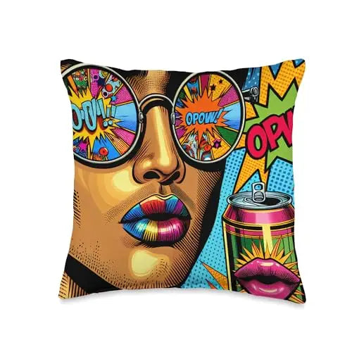 Pop Art Explosion: Sip of Retro Cool Throw Pillow Toy