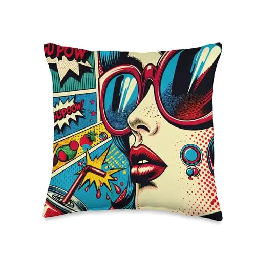 Pop Art Explosion: Sip of Retro Cool Throw Pillow Toy
