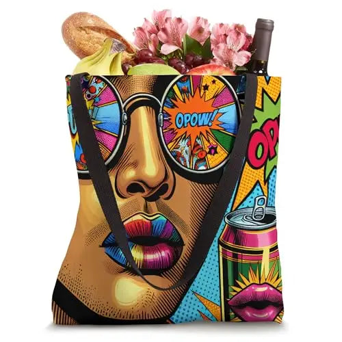 Pop Art Explosion: Sip of Retro Cool Tote Bag Apparel