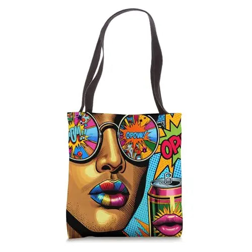 Pop Art Explosion: Sip of Retro Cool Tote Bag Apparel