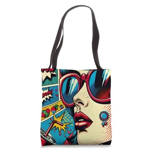 Pop Art Explosion: Sip of Retro Cool Tote Bag Apparel