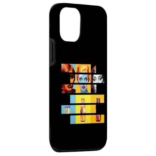 Pop Art Fusion: Fragmented Faces & Soda Bottles Case