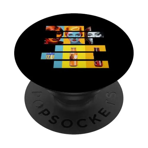 Pop Art Fusion: Fragmented Faces & Soda Bottles PopSockets