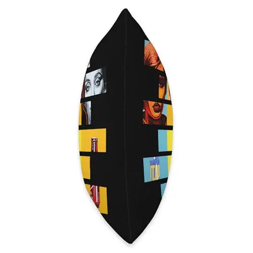 Pop Art Fusion: Fragmented Faces & Soda Bottles Throw