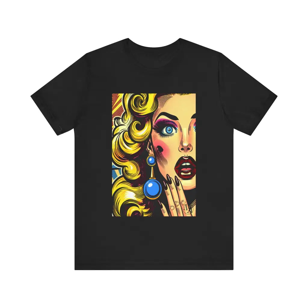 Pop Art Surprise Jersey Short Sleeve Tee Black / S T Shirt